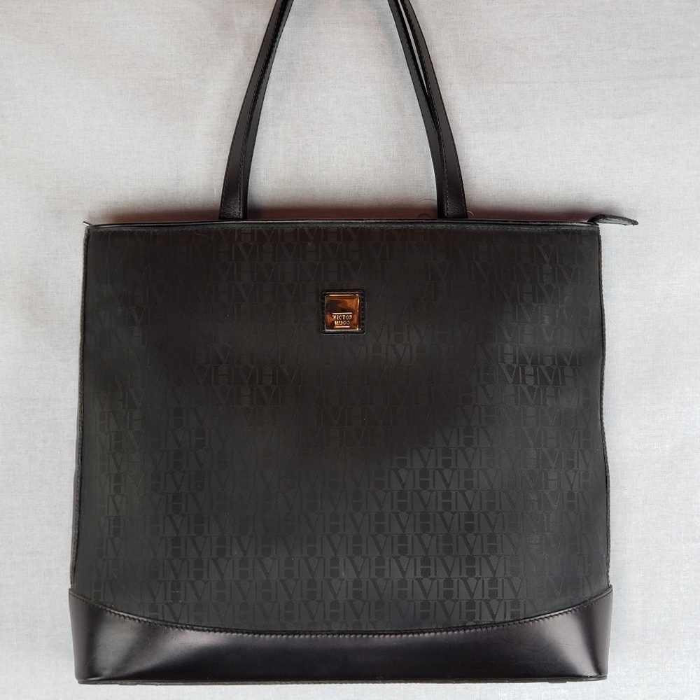 Vintage Victor Hugo Small Blk Tote Bag EGC